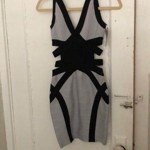 Short mini dress with cut outs